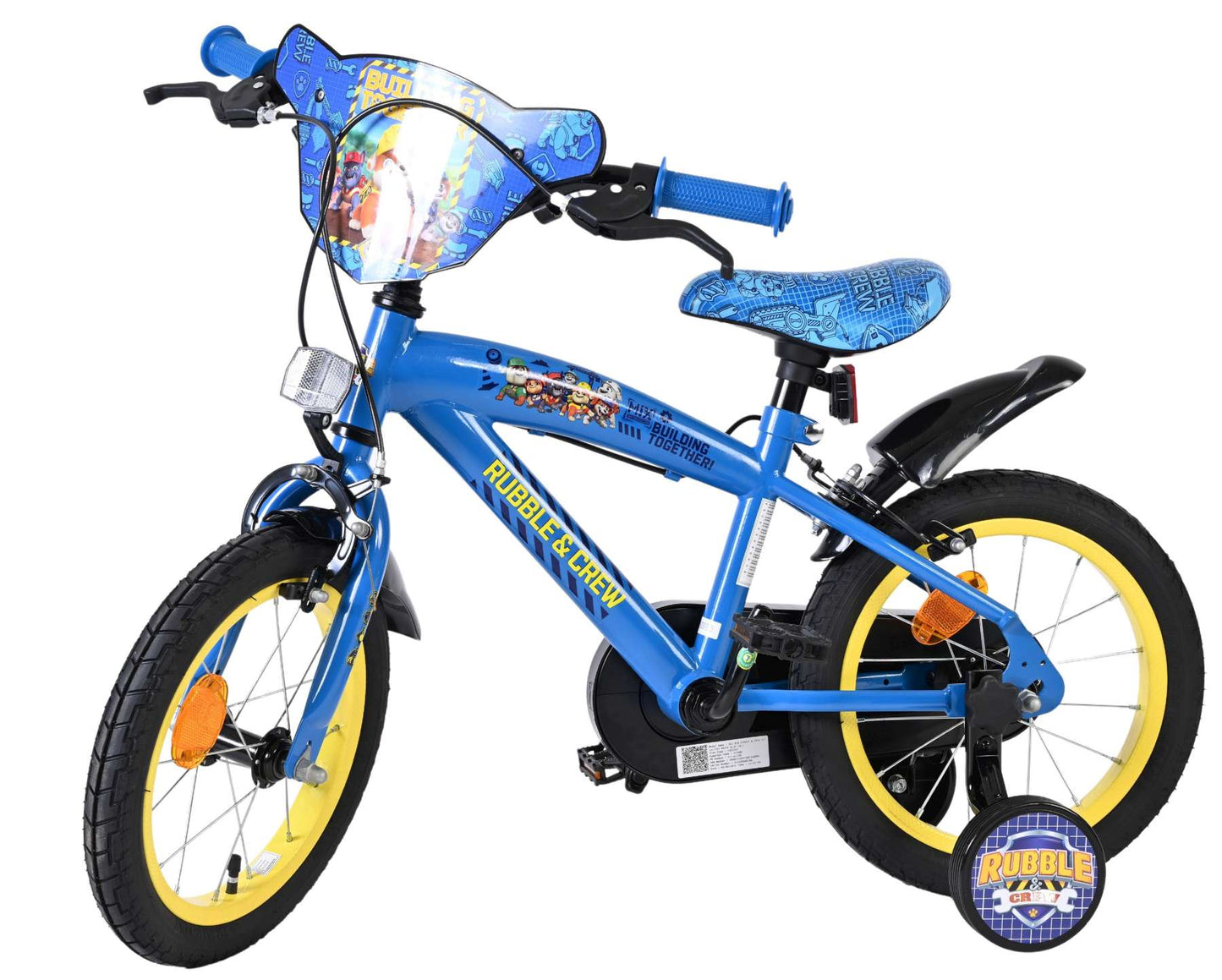 Rubble crew kinderfiets - jongens - 14 inch - blauw - twee handremmen