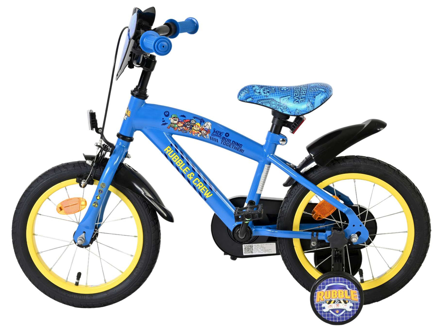 Rubble crew - kinderfiets - jongens - 14 inch - blauw