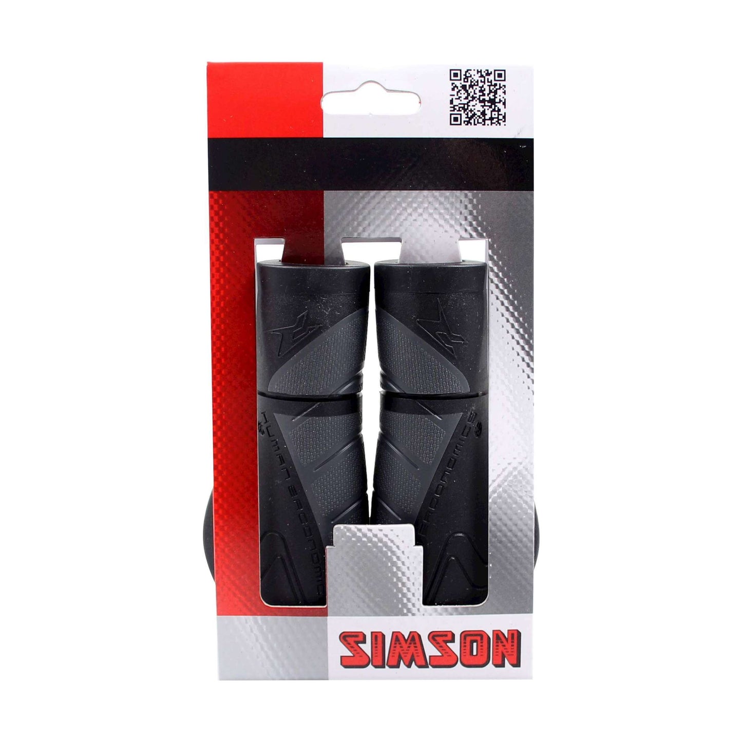 Simson Handvatten Ergonomics zwart-antraciet - Ergonomische peddelvorm, optimale drukverdeling, extra steun, geschikt voor fietsen met zonder gripshift versnelling #Simson #Handvatten #Ergonomics #zwart-antraciet