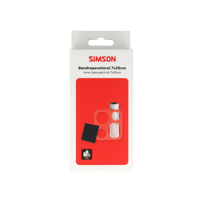 Simson bandenreparatierol met sjabloon 7x20cm