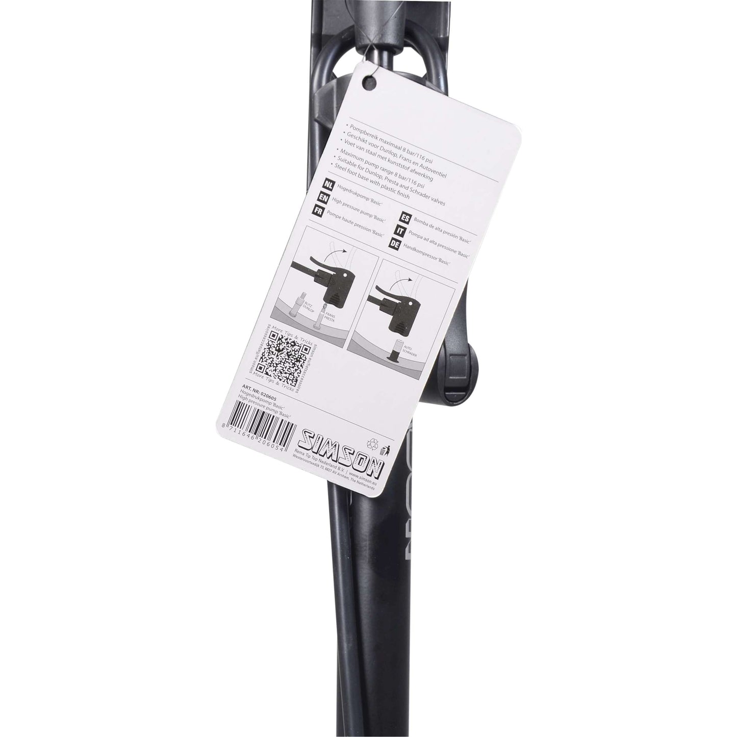 hogedrukpomp Basic 60 cm zwart