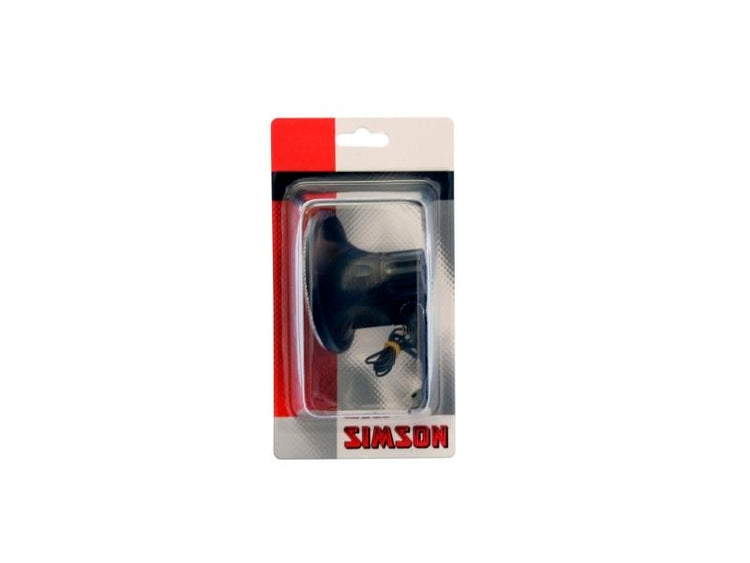 Simson koplamp tour zwart met beugel