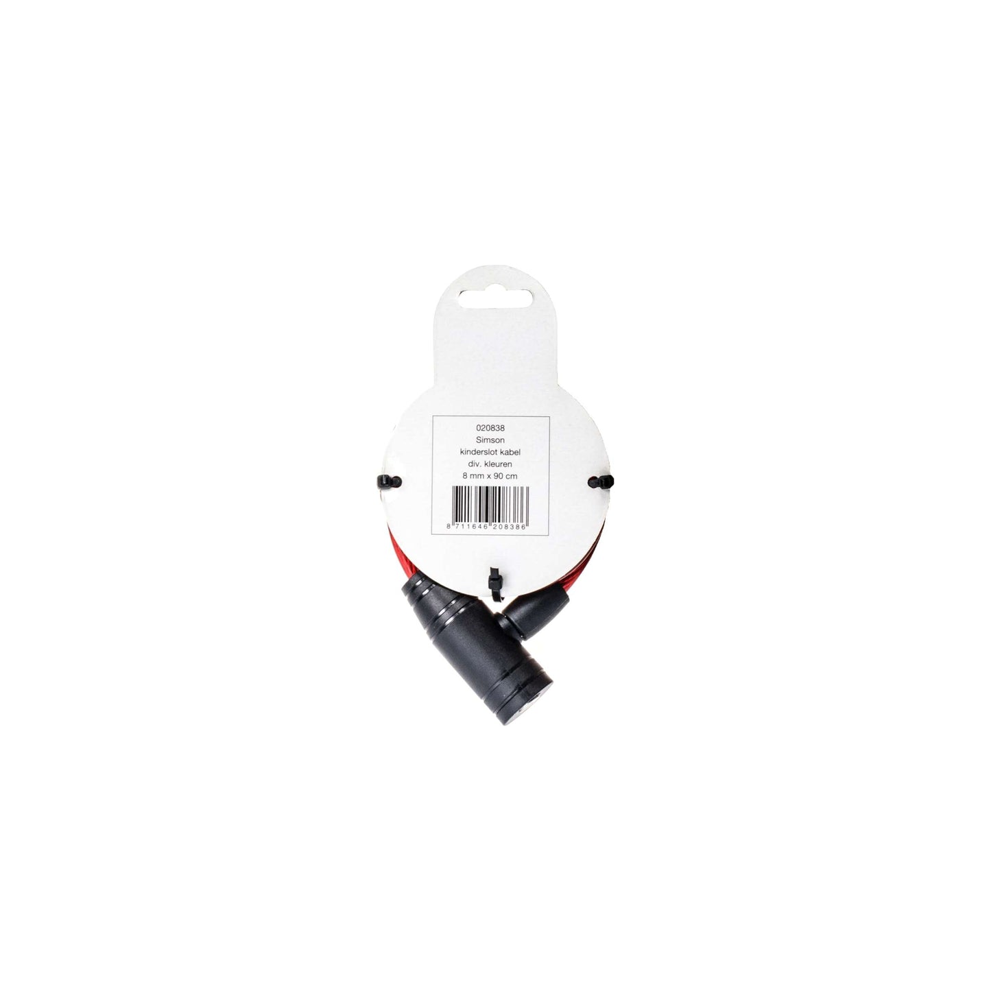 Simson Kinder Kabelslot 8x90cm Rood