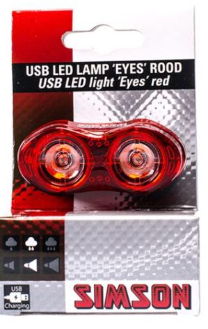 Simson usb led lamp eyes rood 3 lumen