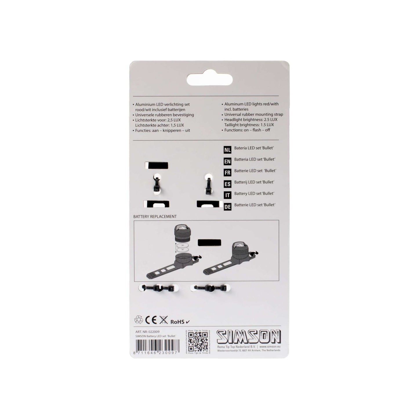 Verlichtingset Simson bullet 1 led