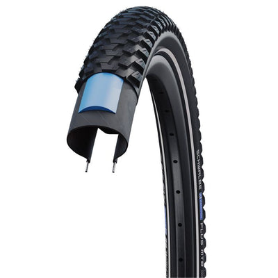 Schwalbe marathon plus mtb - wired - addix - smartguard - 27.5x2.25 - black + reflex