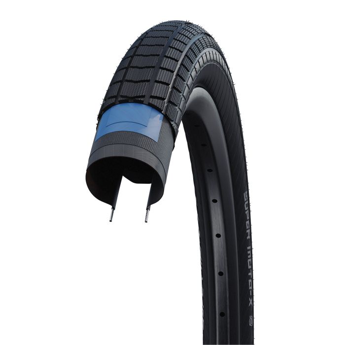 Schwalbe motion super moto-x - wired - addix green - dd - raceguard - 27.5x2.80 - black