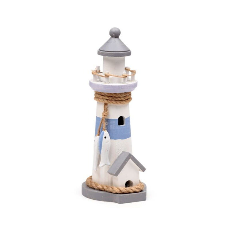Strandsouvenir - vuurtoren wit vis