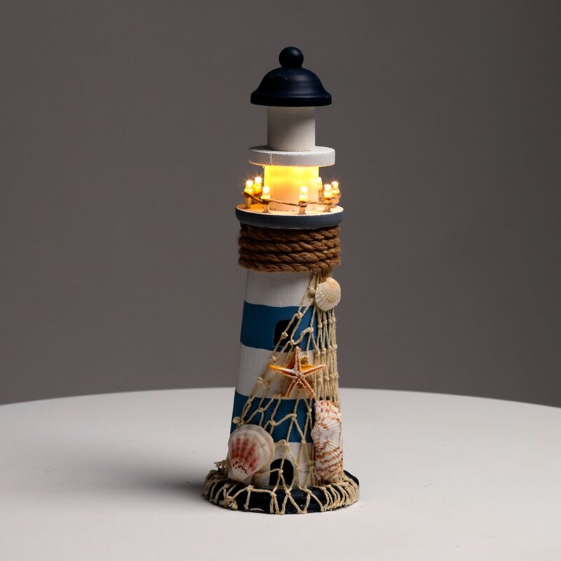 Strandsouvenir - vuurtoren schelpen led-licht