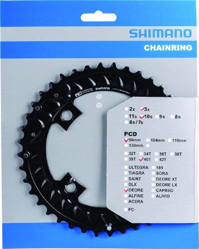 Shimano kettingblad Deore 10V 40T BCD 96mm Y1WC98020 M6000