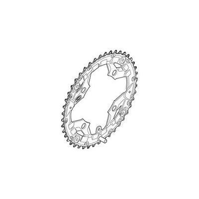 Shimano blad 44t 9v staal 104 zwart y1rv98040