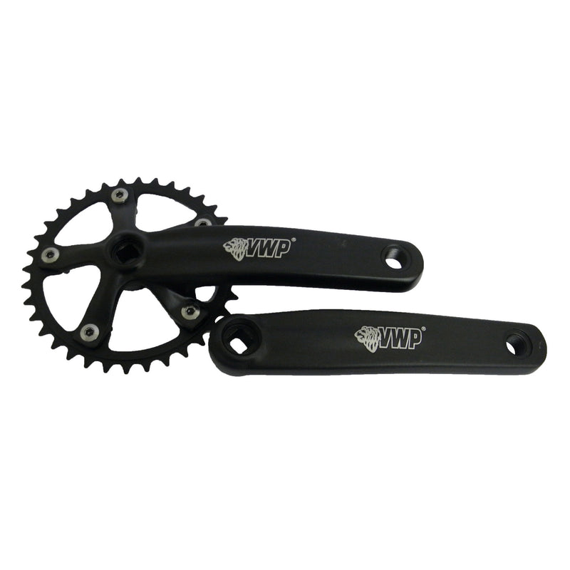 Vwp crankstel 36t bmx mini-junior 170mm zwart