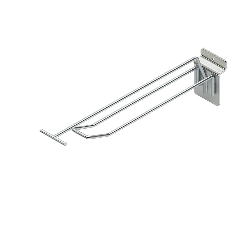 Lamelhaak dubbel d. 200 mm ø4 vv pendel glans verzinkt