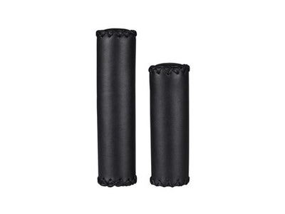 Simson Lederen Handvatten - Zwart, Authentieke Look, Optimaal Comfort, Geschikt voor Grip Shift Versnelling