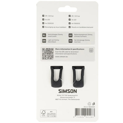 Simson verlichtingsset simmy batterij led 29 13,5lux