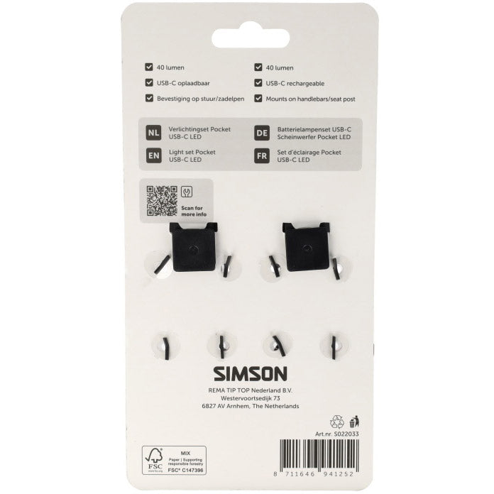 Simson verlichtingset aurora pocket