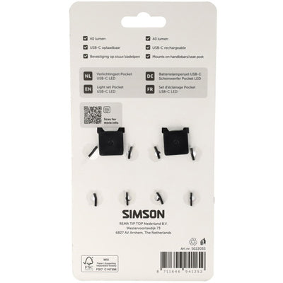 Simson verlichtingset aurora pocket