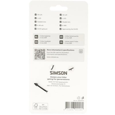 Simson koplamp aurora e-line 50r