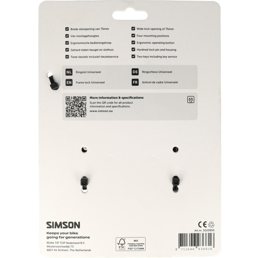 Simson ringslot universeel
