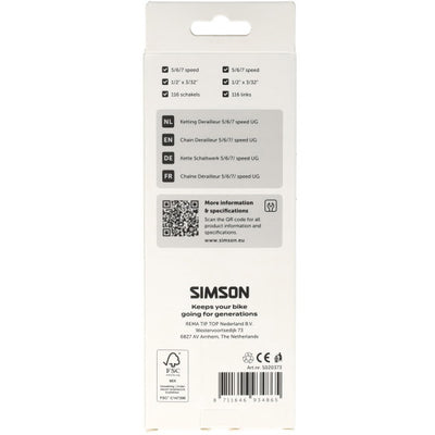 Simson ketting derailleur 5 6 7v ug