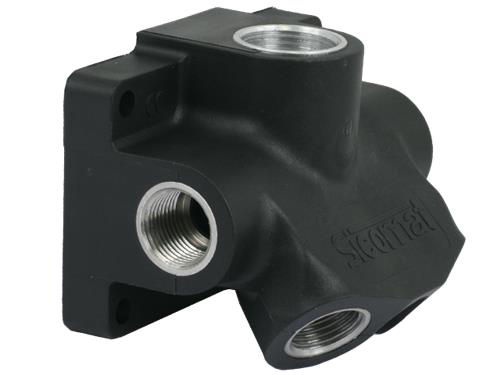 Alusic muurplaat in:1x1 2 uit:4x1 2 met aftap