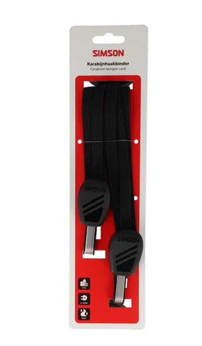 Simson karabijnhaakbinder 71cm zwart