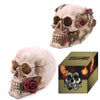 Schedel met rozen woonaccessoire