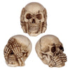 Set van 3 horen zien zwijgen schedels small woonaccessoire