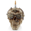 Steam punk stijl schedel met kogel mohican woonaccessoire