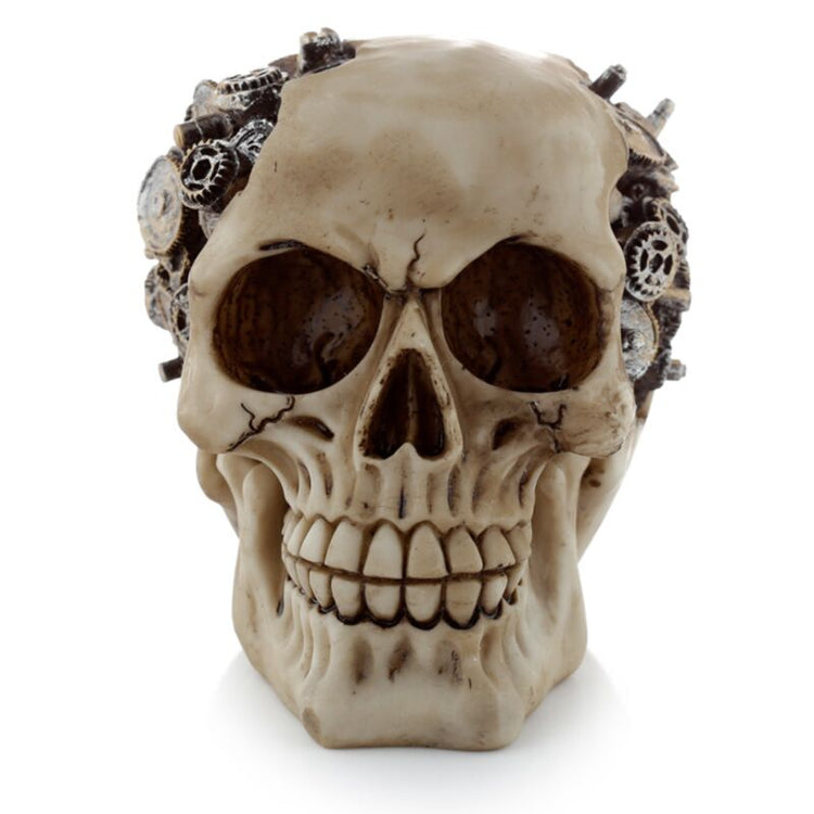 Steam punk stijl schedel met tandwielen woonaccessoire