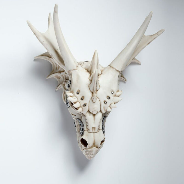 Drakenschedel decoratie metallic woonaccessoire