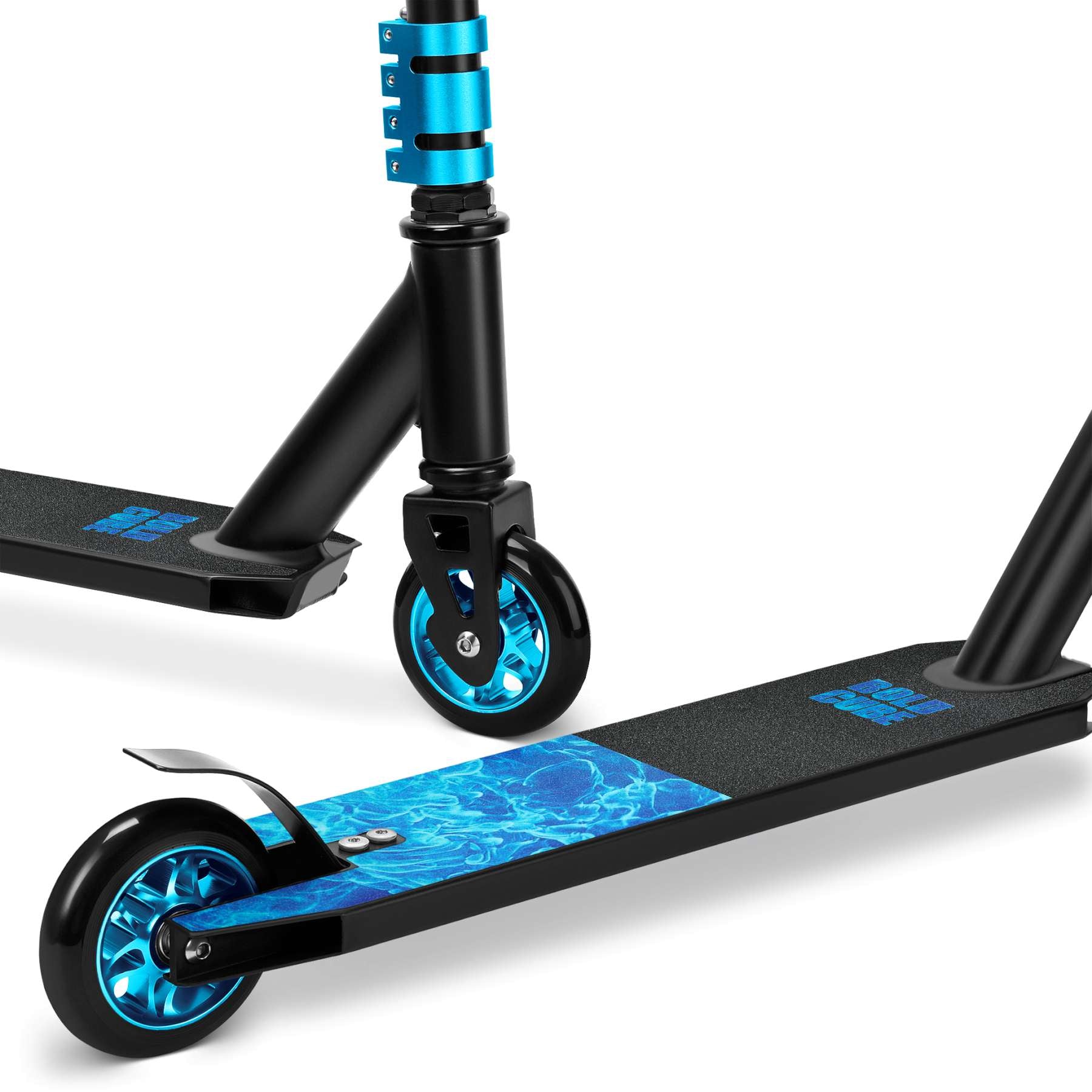 Boldcube deluxe stuntstep zwart blauw