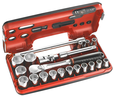 Facom compacte doos 1 2’’6-kant met ratel met stofdichte kop - sl.dbox1pb