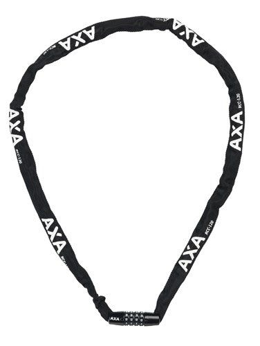 Axa slotketting rigid 120cm codeslot zwart (kaart)