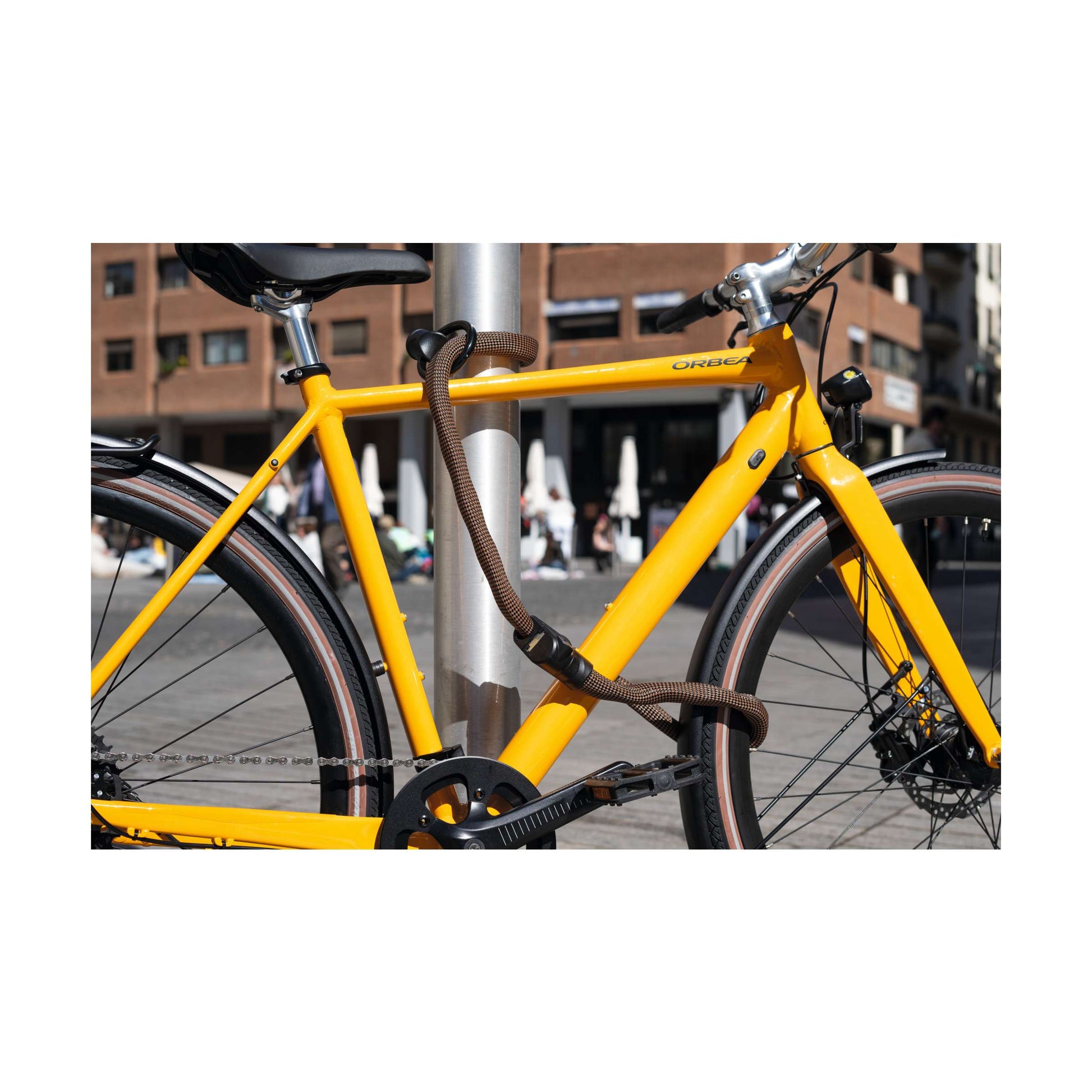 Abus fietsslot kettingslot - infinity loop 1806 - security level 6 - oranje - 140 cm - geschikt voor elektrische fietsen en stadsfietsen