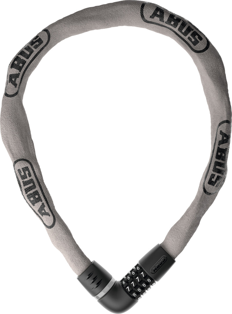 Abus fietsslot kettingslot - tresor 6807c - security level 7 - grijs - 110 cm - geschikt voor elektrische fietsen en stadsfietsen