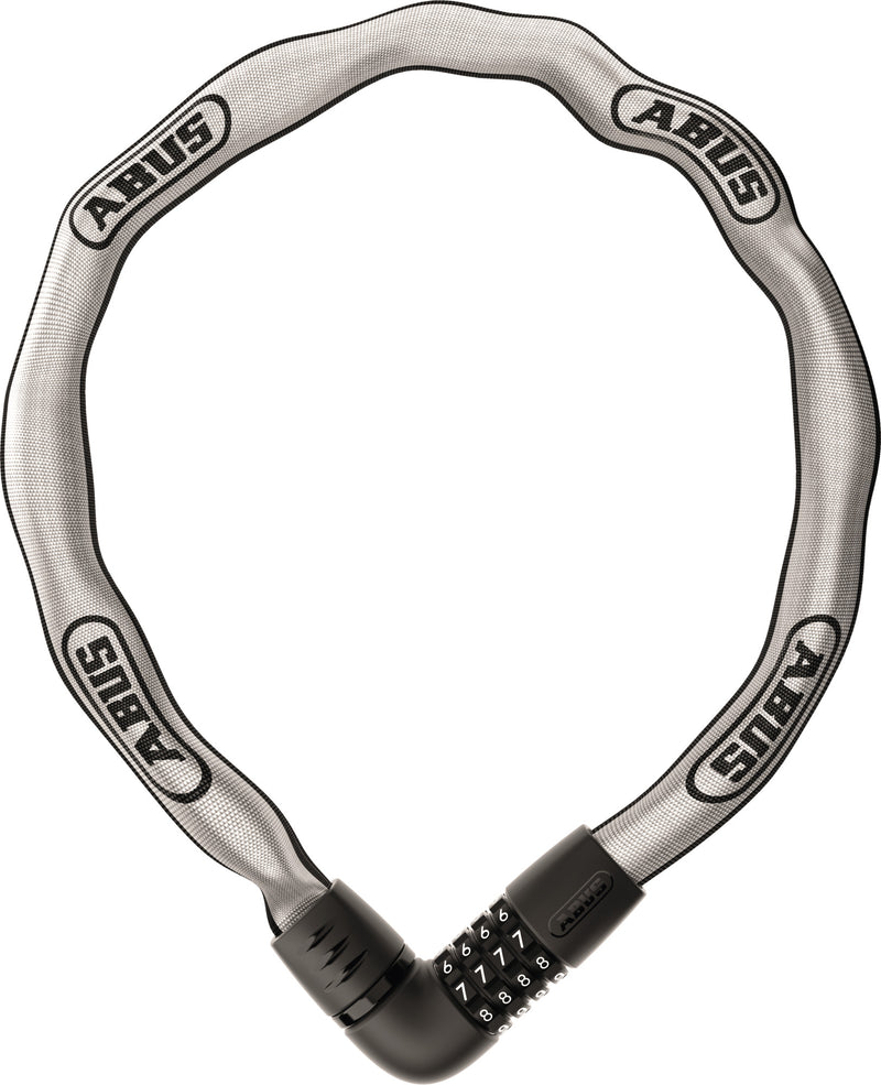 Abus fietsslot kettingslot - tresor 6807c - security level 7 - zilver - 110 cm - geschikt voor elektrische fietsen en stadsfietsen