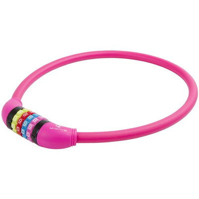 M-Wave M-wave cijfer-kabelslot silicone roze 65cm12mm