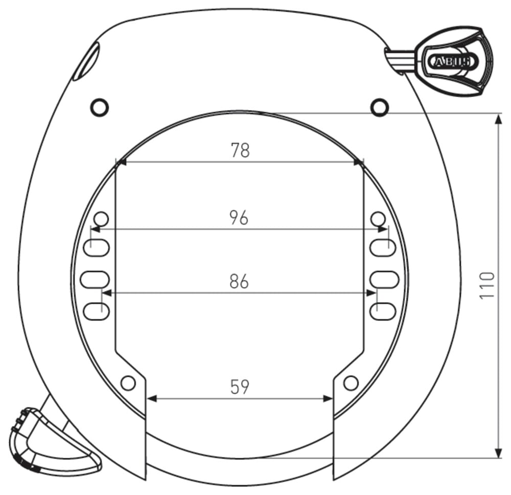 Abus Shield XPlus 5755L ART 2 - Zwart - Ringslot