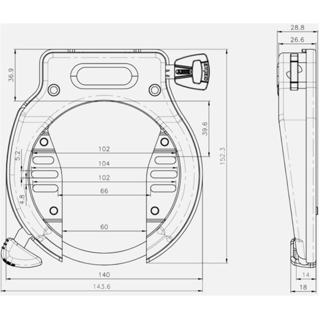 Abus Amparo slot 4650S R - Zwart - ART2 - 9 15