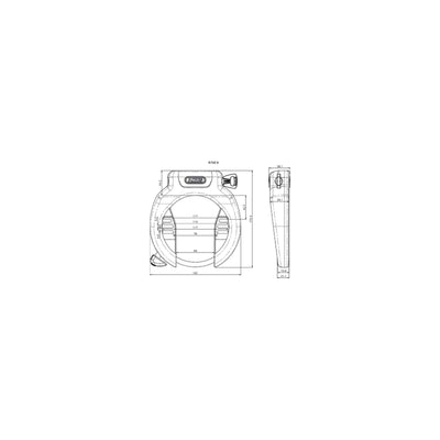 Abus fietsslot ringslot - pro amparo 4750x (werkplaatsverpakking) - security level 9 - art 2 - geschikt voor elektrische fietsen en stadsfietsen