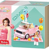 Sluban qmini roze cabriolet : 245 stuks (m38-b1086)