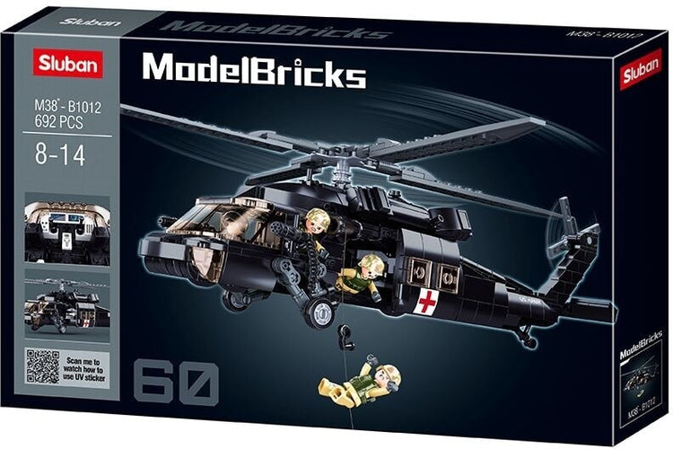 Sluban modelbircks amerikaanse medische legerhelikopter (m38-b1012)
