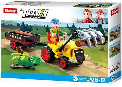 Sluban farm tractor met boomstammen (m38-b0777)