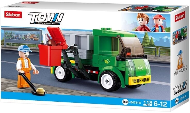 Sluban city cleaner vuilniswagen (m38-b0781b)