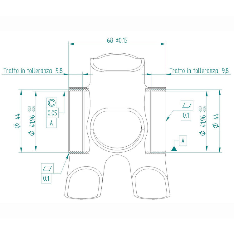 Miche bracketas press-fit 68 x 42mm evo max