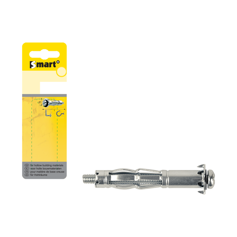 Pgb-europe smart | metalen hollewandplug m5x52 zn | 4 st sm0hwp001050052h