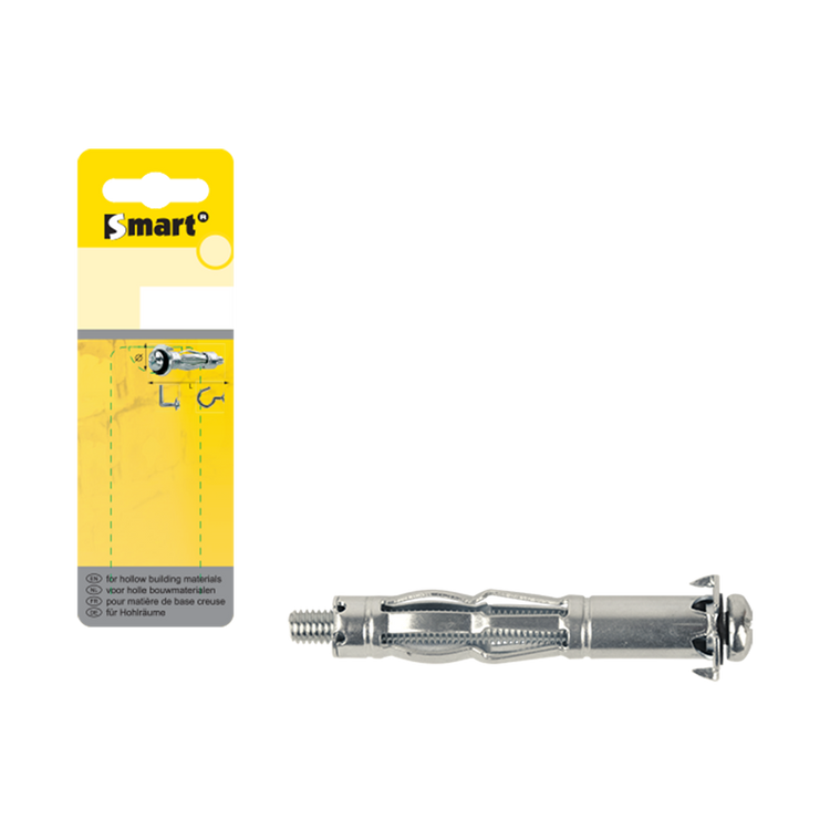 Pgb-europe smart | metalen hollewandplug m5x52 zn | 4 st sm0hwp001050052h