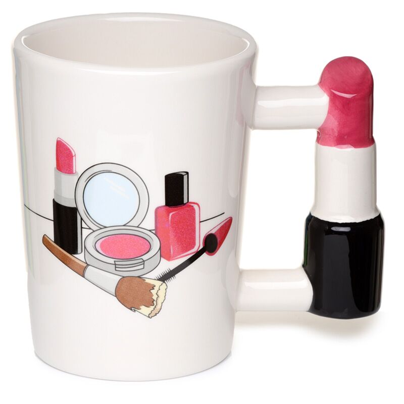 Lippenstift - gevormd handvat keramiek mok