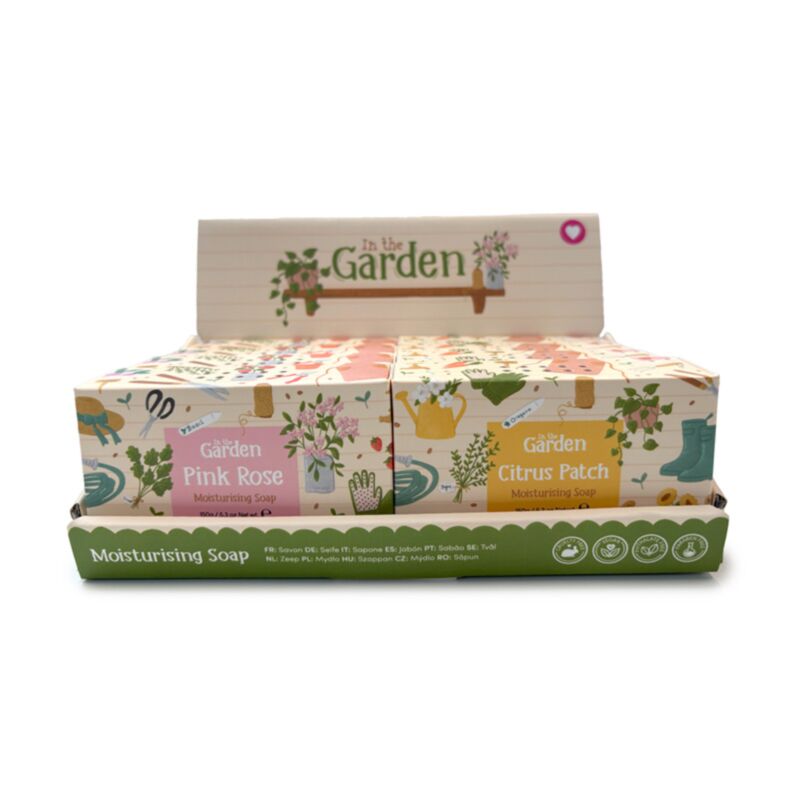 In the garden handgemaakte zeep - roze roos citroen